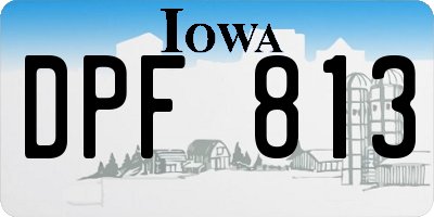 IA license plate DPF813