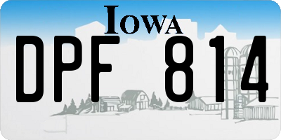 IA license plate DPF814