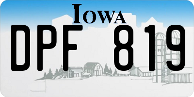 IA license plate DPF819