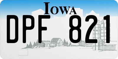 IA license plate DPF821