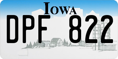 IA license plate DPF822