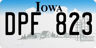 IA license plate DPF823
