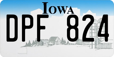 IA license plate DPF824