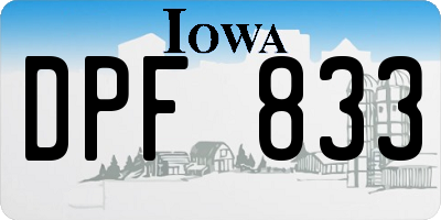 IA license plate DPF833