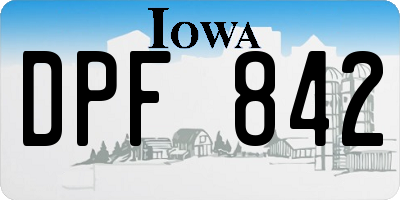IA license plate DPF842