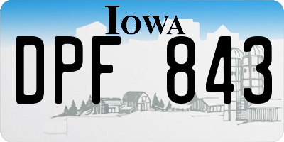 IA license plate DPF843