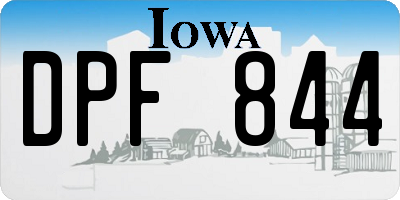 IA license plate DPF844
