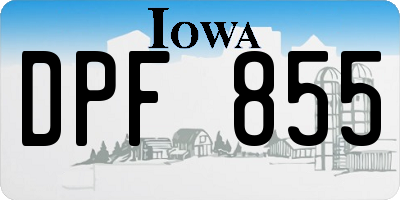 IA license plate DPF855
