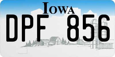IA license plate DPF856