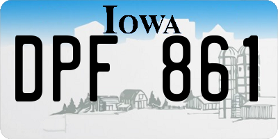 IA license plate DPF861