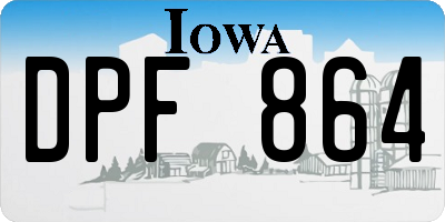 IA license plate DPF864