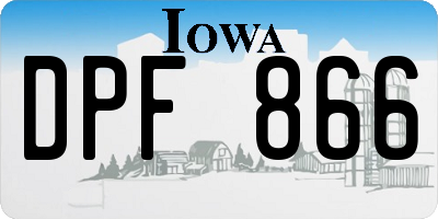 IA license plate DPF866