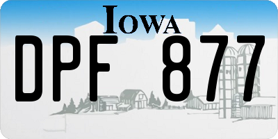 IA license plate DPF877