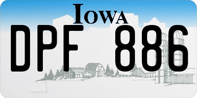 IA license plate DPF886