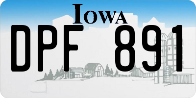 IA license plate DPF891
