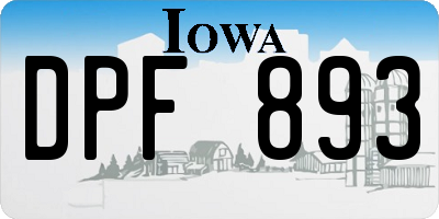 IA license plate DPF893