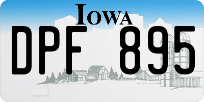 IA license plate DPF895