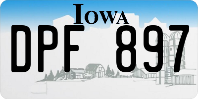 IA license plate DPF897