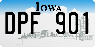 IA license plate DPF901