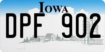 IA license plate DPF902