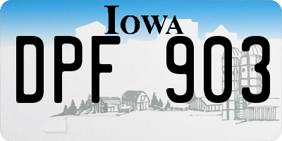 IA license plate DPF903