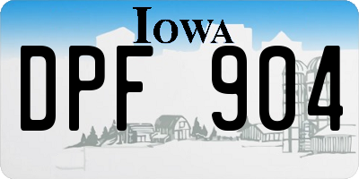 IA license plate DPF904