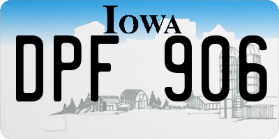 IA license plate DPF906