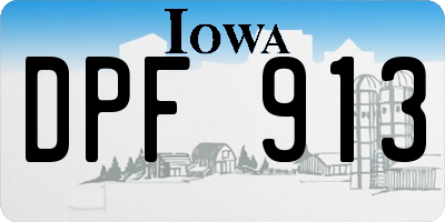 IA license plate DPF913