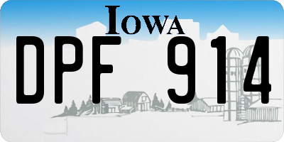 IA license plate DPF914
