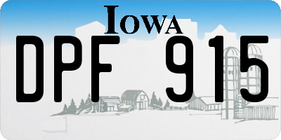 IA license plate DPF915