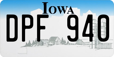 IA license plate DPF940