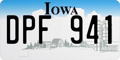 IA license plate DPF941