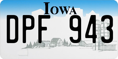 IA license plate DPF943