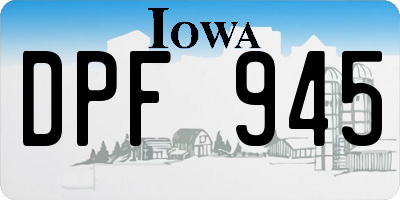 IA license plate DPF945