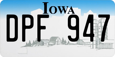 IA license plate DPF947