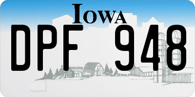 IA license plate DPF948