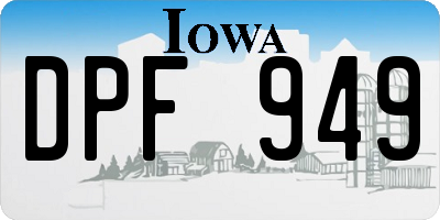 IA license plate DPF949