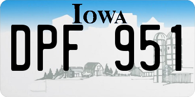 IA license plate DPF951