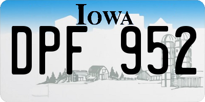IA license plate DPF952