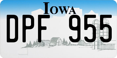 IA license plate DPF955