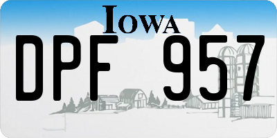 IA license plate DPF957