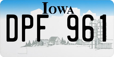IA license plate DPF961