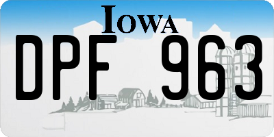 IA license plate DPF963