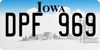 IA license plate DPF969