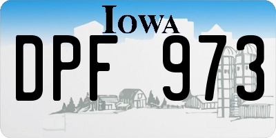 IA license plate DPF973