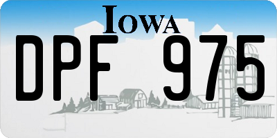 IA license plate DPF975
