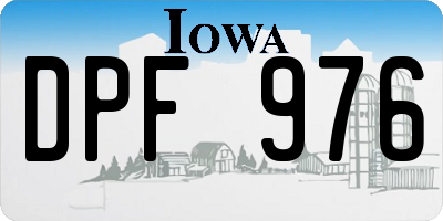 IA license plate DPF976