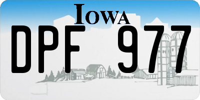 IA license plate DPF977