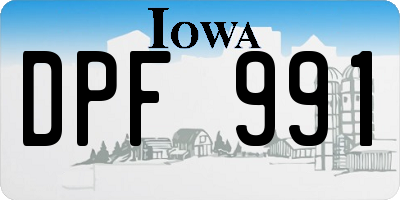 IA license plate DPF991