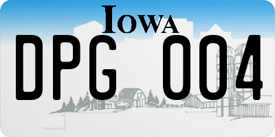 IA license plate DPG004